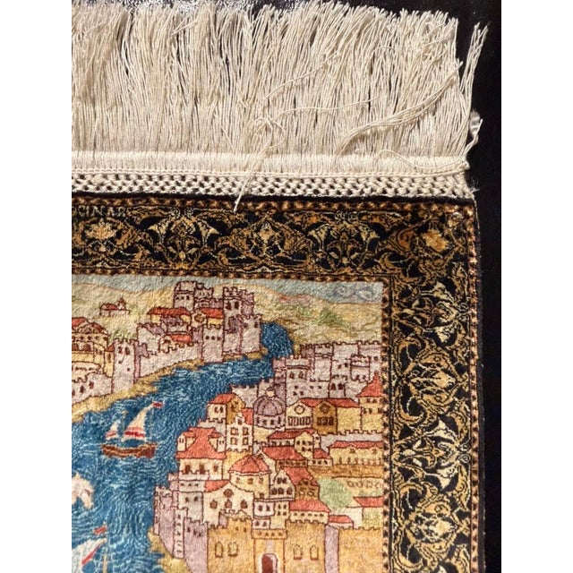 Vintage Hereke Cinar Rug in Silk, 1980s For Sale - Image 3 of 6