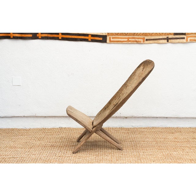 African Oxidized Wood African Stargazer Chair For Sale - Image 3 of 9