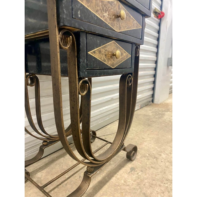 1980s Art-Deco Small Credenza . For Sale - Image 11 of 12