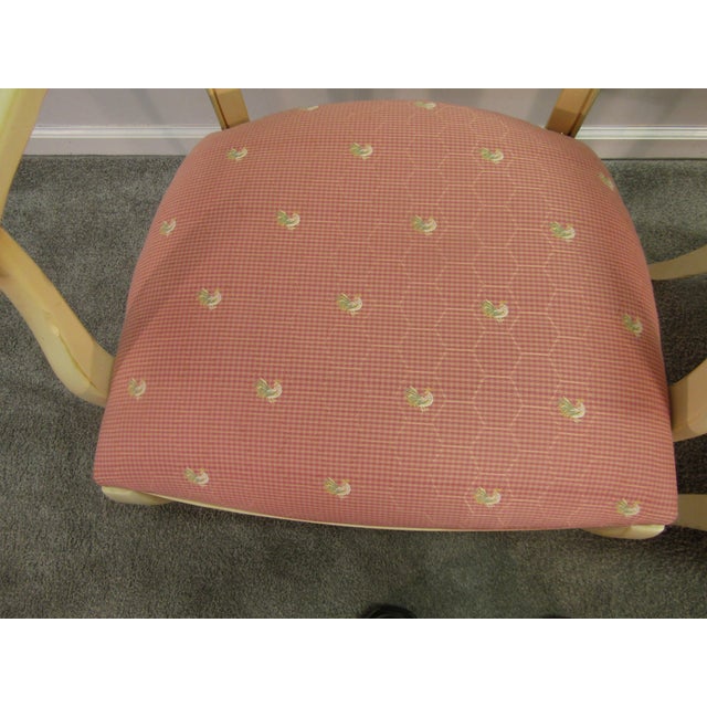 Ethan Allen Legacy Collection Pair of Cream Colored Arm Chairs For Sale - Image 6 of 11