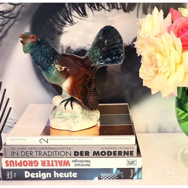 Vintage Capercaillie Cock Figurine from Cortendorf / Goebel Germany For Sale - Image 6 of 8