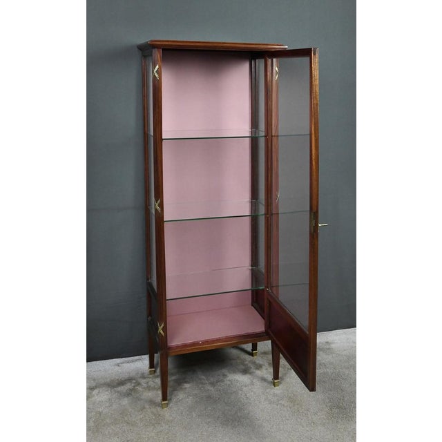 Louis XVI Style Mahogany Display Cabinet, 1930s For Sale - Image 4 of 18