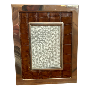 Vintage Silver and Crocodile Picture Frame