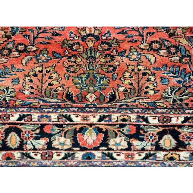 Red Early 20th Century Persian Dargazin Rug For Sale - Image 8 of 12