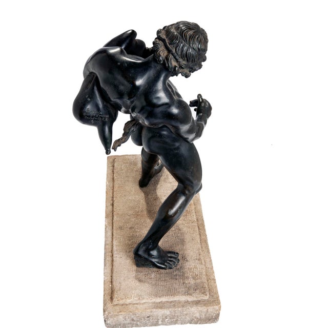 Antique Nude Male Bronze Sculpture For Sale - Image 11 of 12