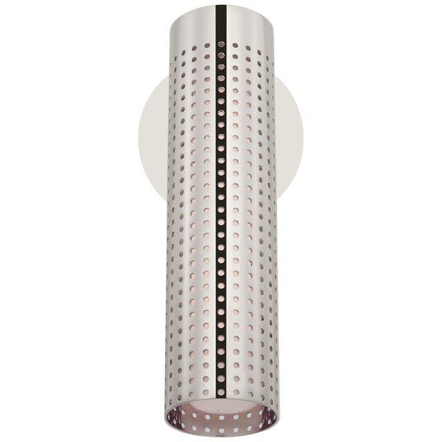 Precision 12" Articulating Sconce in Polished Nickel with White Glass Designer: Kelly Wearstler Finish: Polished Nickel...
