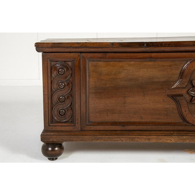 Italian Walnut Coffer, 18th Century For Sale - Image 5 of 7