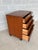 Tomlinson Tomlison Mid Century Modern Cherry & Walnut 4 Drawer Bachelor Chest For Sale - Image 4 of 12