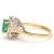 Contemporary 10KYW Emerald(0.81) & Diamond(0.24) Ring, size 6.25 For Sale - Image 3 of 5
