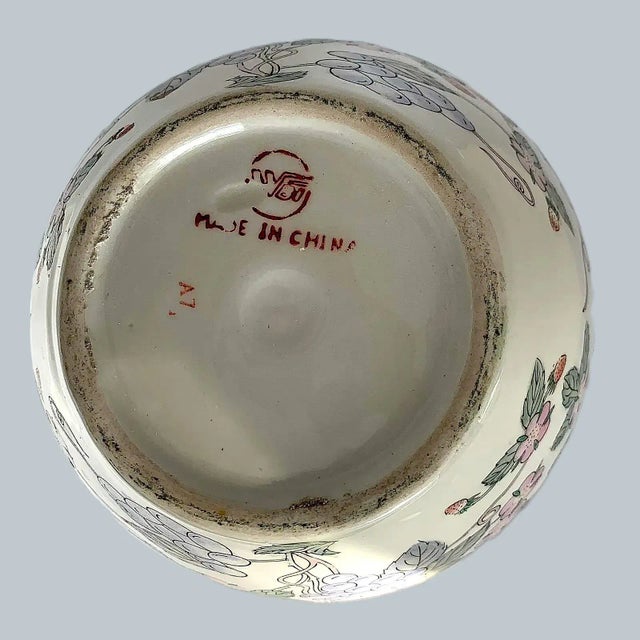 Vintage Chinoiserie Strawberry Motif Vase For Sale - Image 10 of 10