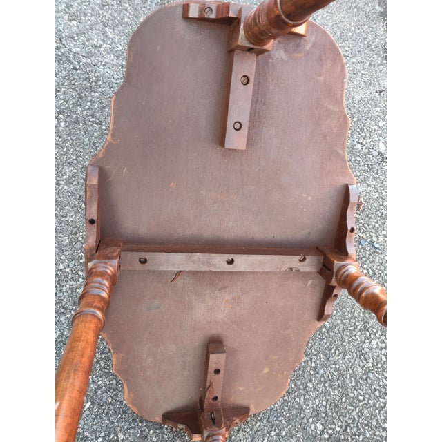 Mid 20th Century Antique Edwardian Style Scallop Side Table For Sale In Washington DC - Image 6 of 8