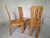 Mid-Century Modern Brutalist Scandinavian Pine Chairs, 1970s, Set of 4 For Sale - Image 3 of 11