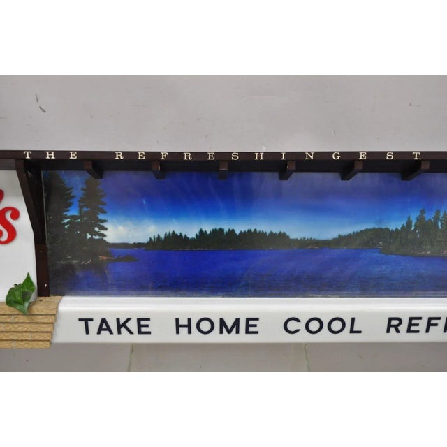Large 77" Vintage Hamm's Beer Lakeside Plastics Advertising Hanging Lighted Sign For Sale - Image 12 of 13