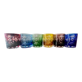 Mid 20th Century Crystal Mix Nachtmann Cocktail Glasses - Set of 6 For Sale