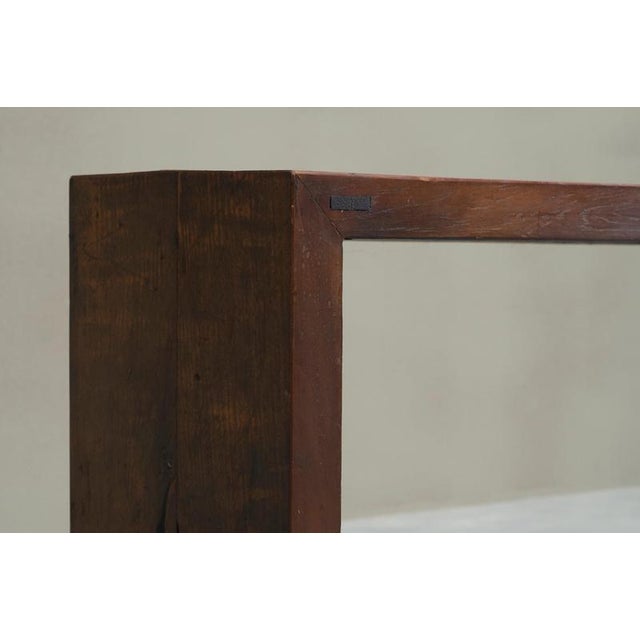 Architectural Bench in Oak with Patina, 1950s For Sale - Image 9 of 14