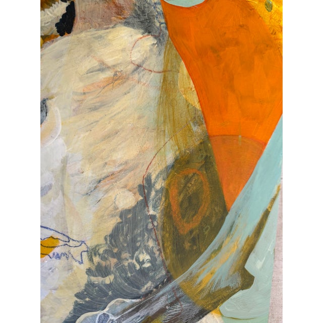 Baby Blue “I Spy” a Great Horrned Owl Painting by LWren Walraven For Sale - Image 8 of 9