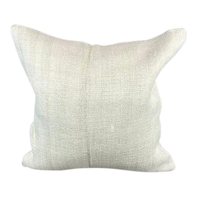 20 x 20 Hemp Pillow Turkish Cushion Natural Grayish White Pillow Cushion Cover For Sale
