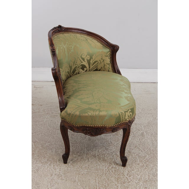 Vintage French Louis XV Style Small Chaise Lounge For Sale - Image 16 of 17