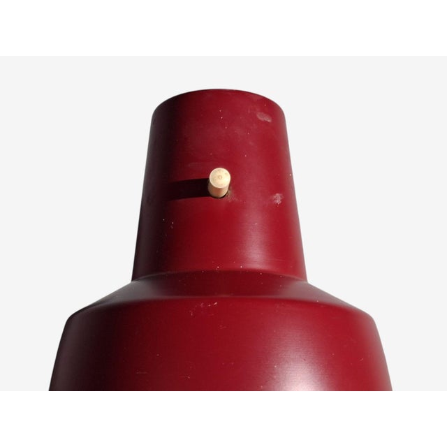 1940s Swedish Modern, Adjustable Wall Light, Brass, Red Lacquered Metal For Sale - Image 10 of 13