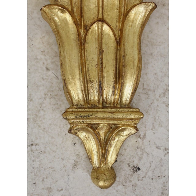 Gold Pair Gold Gilt Italian Wall Shelves For Sale - Image 8 of 11