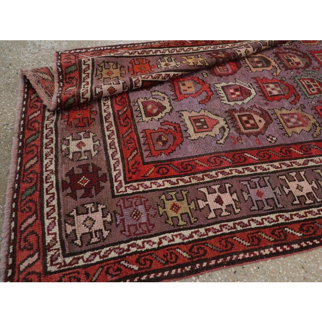 Lavender Galerie Shabab Collection Early 20th Century Handmade Caucasian Shirvan Small Accent Rug For Sale - Image 8 of 8