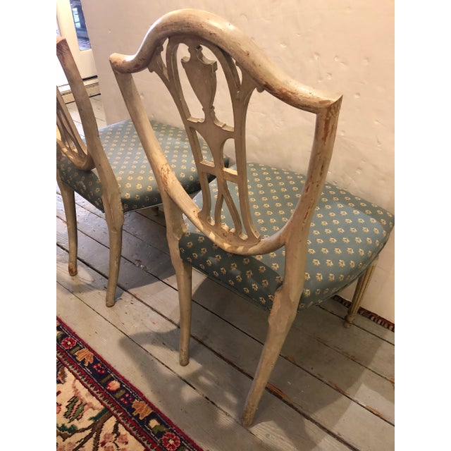 Painted 18th Century Neoclassical Side Chairs -A Pair For Sale - Image 4 of 12