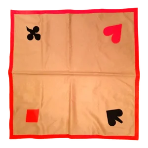 Vintage Hermès Paris Brown Felt Playing Card Game Poker Square Table Cover