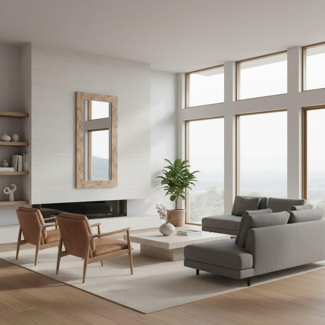 Burled Wall Mirror For Sale In Chicago - Image 6 of 6