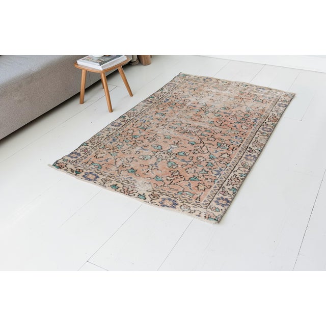 Mid 20th Century Oushak Anatolian Floral Carpet For Sale - Image 4 of 10