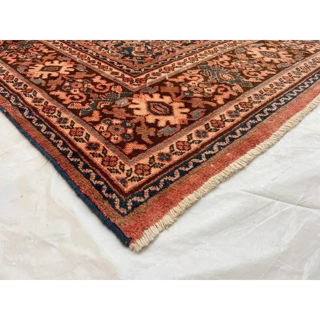 Textile 1960's Vintage Persian Sultanabad , 10'9" X 14'2" For Sale - Image 7 of 7