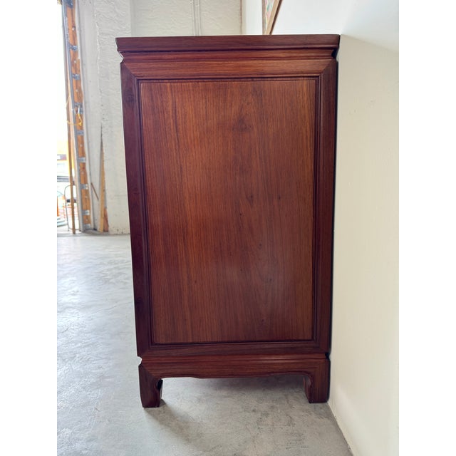 Brown Vintage Baker Ming - Style Asian Chinoiserie Solid Wood Seven - Drawers Dresser For Sale - Image 8 of 12