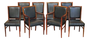 Mid-Century Modern Hardwood Dining Chairs by Martin Hall, 1970s, Set of 8