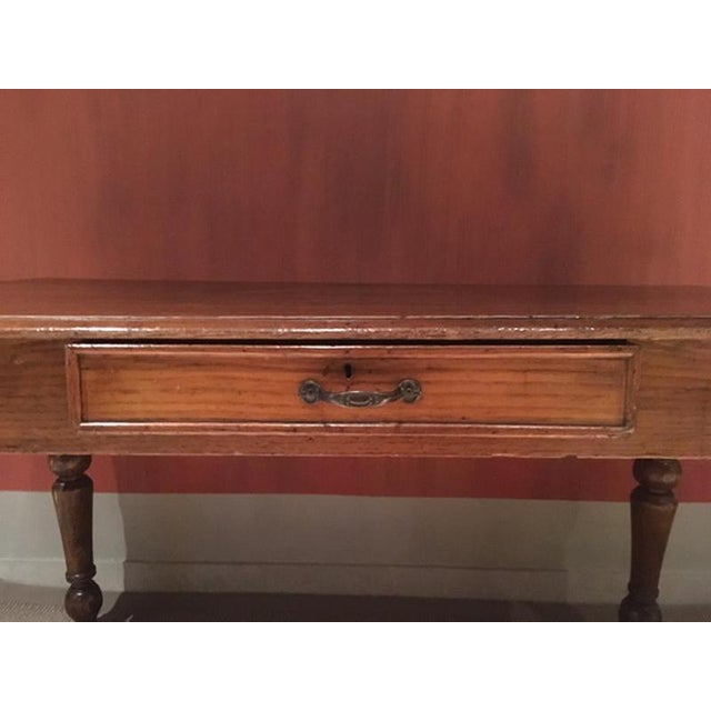 Rustic Pinewood Dining Table with Drawer, Italy For Sale - Image 6 of 18