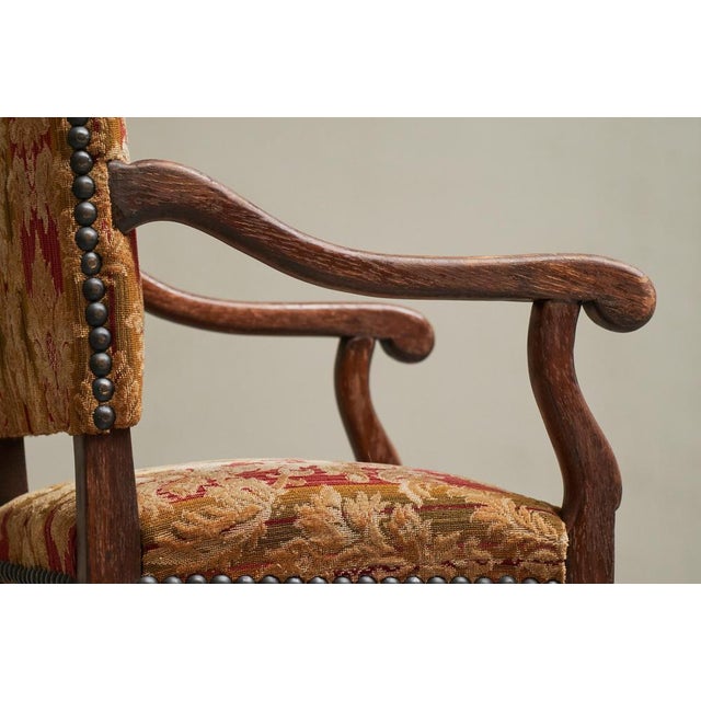 Antique Os De Mouton Chair in Wood and Tapisserie, 1890s For Sale - Image 4 of 13