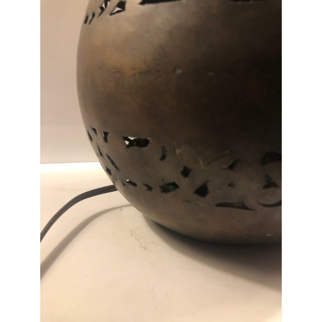 Vintage Copper Southwestern Table Lamp For Sale - Image 9 of 12