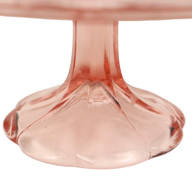 Art Deco Pink Cake Plate from Val Saint Lambert, 1930s For Sale - Image 6 of 15