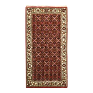 2020s Pasargad Red Color Hand Knotted Silk & Wool Tabriz Rug For Sale