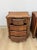 Brown Vintage Nightstands Split Bamboo Reed Four Drawer British Colonial Pair Coastal Regency, Pair For Sale - Image 8 of 12