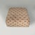 Italian modern squared pouf in beige suede with buttons, 1990s Square-based pouf or footrest, padded and upholstered in...