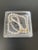 Transparent Antique Swedish Clear Frosted Glass Crown Design Catchall Square Dish For Sale - Image 8 of 12