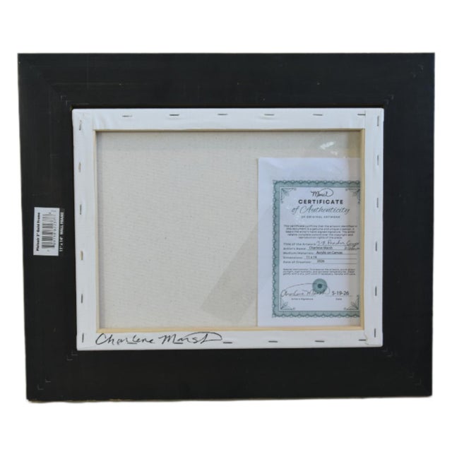 Post-Impressionist Bowl Fruit Painting Including the Antiqued Gold Wood Frame For Sale - Image 4 of 5