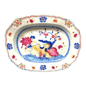 Antique Chinese Export Porcelain Famille Rose Platter