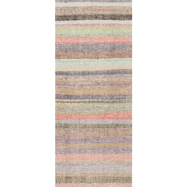 Vintage Turkish Kilim Long Runner 3'9 X 24'2 For Sale In New York - Image 6 of 8