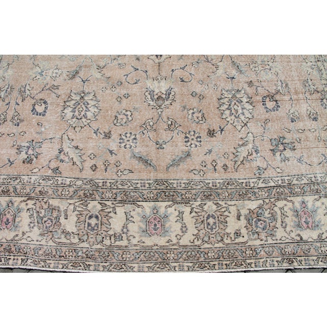 Oversized Vintage Hand Knotted Turkish Rug - 99" X 145" For Sale In Raleigh - Image 6 of 11
