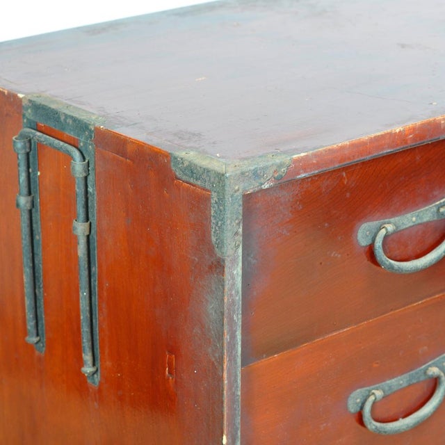 Wood Japanese Tansu Chest of Drawers, 1870s For Sale - Image 7 of 15