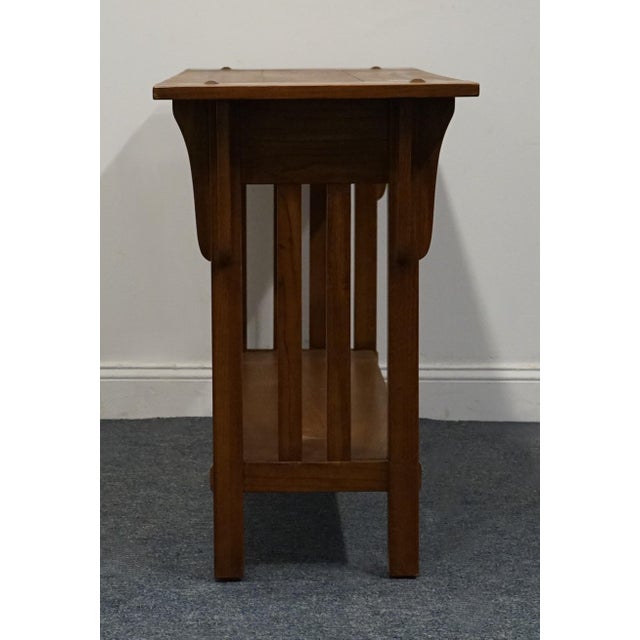 Leick Home Oak Craftsman Mission Style 54" Accent Console Sofa Table For Sale - Image 12 of 12