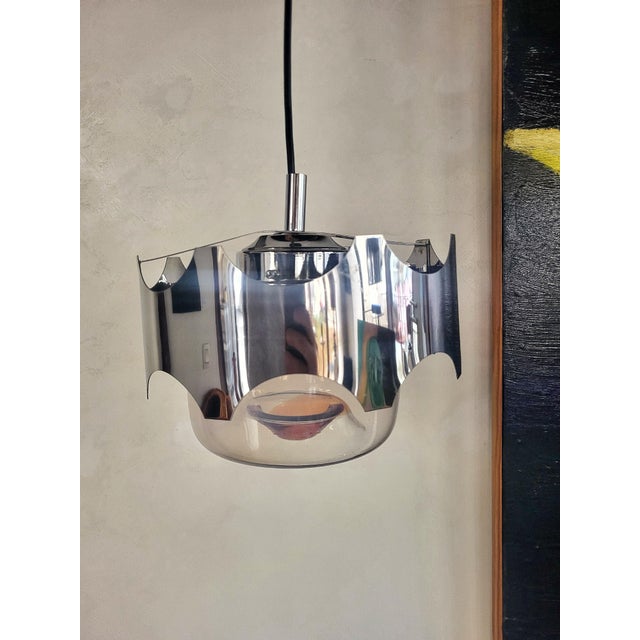 Vintage Italian Pendant Light, 1970s For Sale - Image 4 of 5