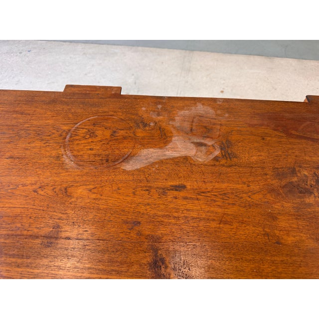 Vintage Mexican Carved Oak Credenza / Sideboard Buffet, 1980s For Sale - Image 17 of 18