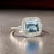 Metal Natural Aquamarine Diamond Ring 6.5 14k White Gold 3.05 TCW Certified For Sale - Image 7 of 13