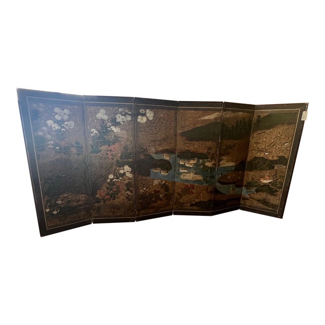 Japanese Screen, 17th Century, Kano Period For Sale